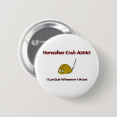 Hoefijzer Crab Addict Ronde Button 5,7 Cm (Voorkant /achterkant)