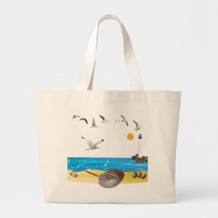 Hoefijzer Crab Beach Canvas tas