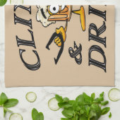 hoefijzer die Towel-Knippert en Drinken toont Theedoek (Gevouwen)