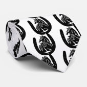 Hoefijzer- en paardenkop stropdas (Opgerold)