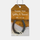 Hoefijzer en parels Westerne bruiloft voor Labels Cadeaulabel (Voorkant)