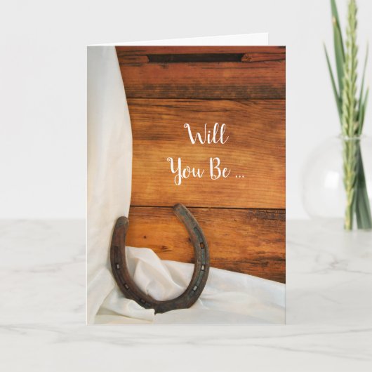 Hoefijzer en satin... ben je mijn Bridesmaid. (Voorkant)