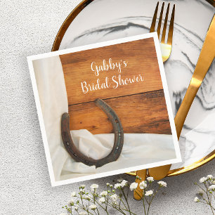 Hoefijzer en Satin Land Western Vrijgezellenfeest Servetten