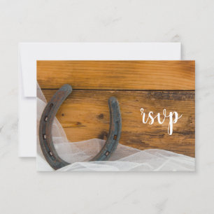 Hoefijzer en Veil Western Barn Wedding RSVP