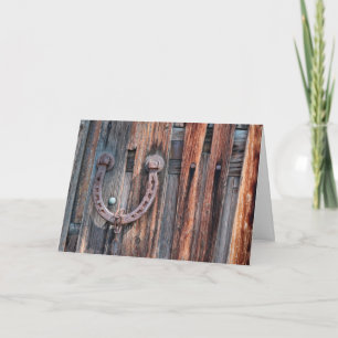 Hoefijzer Good Luck Kaart