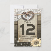 Hoefijzer - hartwuwtafel nummer plaats kaart (Voorkant)