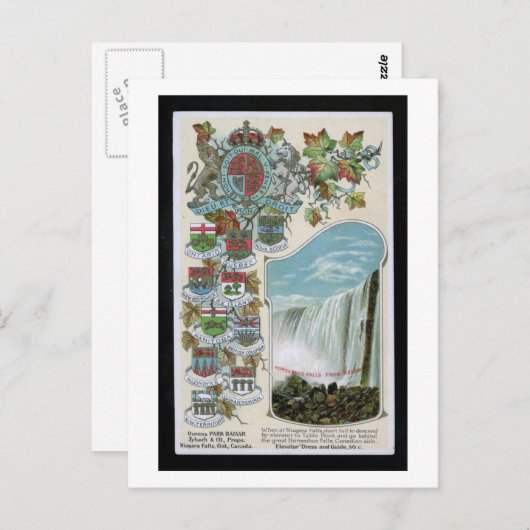 Hoefijzer Herfsten, Niagara Herfsten, Canada Vinta Briefkaart (Voorkant / Achterkant)