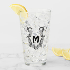 Hoefijzer in Barbed Wire Monogram Glas