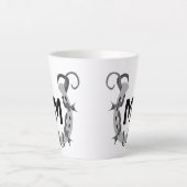 Hoefijzer in Barbed Wire Monogram Latte Mok (Voorkant)