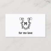 Hoefijzer in Barbed Wire Monogram Visitekaartje (Voorkant)