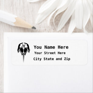 Hoefijzer krab in tribale Tattoo stijl Etiket