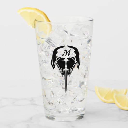 Hoefijzer krab in tribale Tattoo stijl Glas (Voorkant ijs)