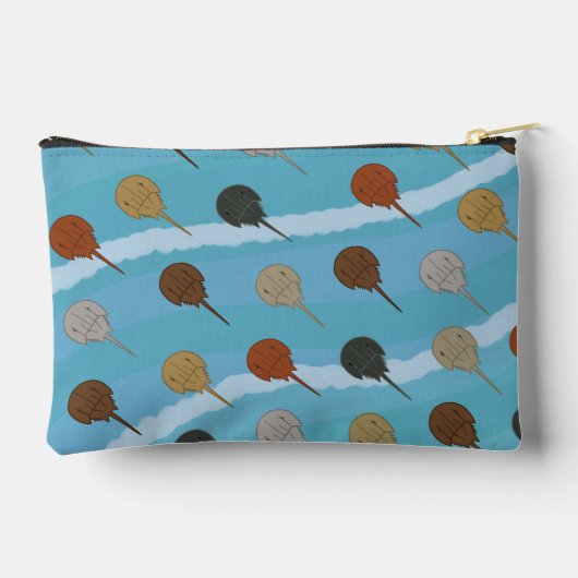 Hoefijzer Krab Ocean Waves Etui (Achterkant)