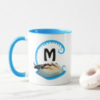 Hoefijzer krab speelt in het watermonogram