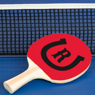 Hoefijzer logo ping pong peddel voor tafeltennis tafeltennisbatje