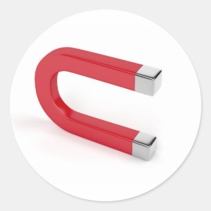 Hoefijzer magneet ronde sticker