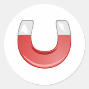 Hoefijzer Magnet Ronde Sticker