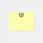 Hoefijzer monogram geel Post-it® notes (Voorkant)