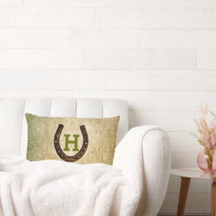 Hoefijzer Monogram Initiaal aan Personalisatie Kussen