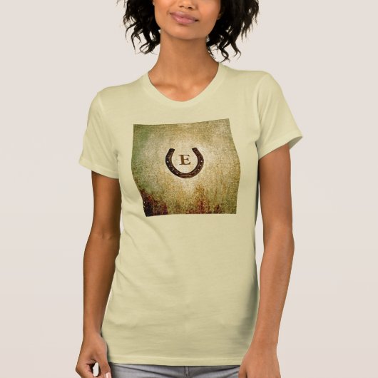 Hoefijzer Monogrammed Personalized T-shirt (Voorkant)