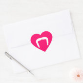 Hoefijzer Mustache Hart Sticker (Envelop)
