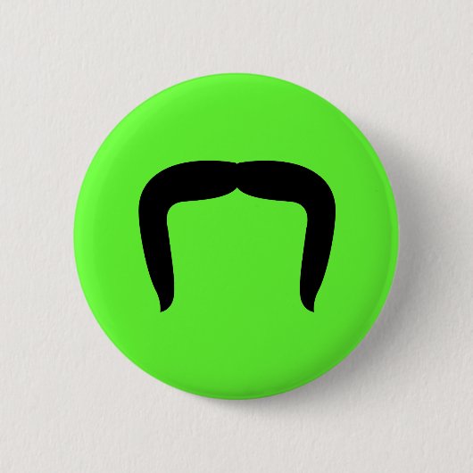 Hoefijzer Mustache Ronde Button 5,7 Cm (Voorkant)