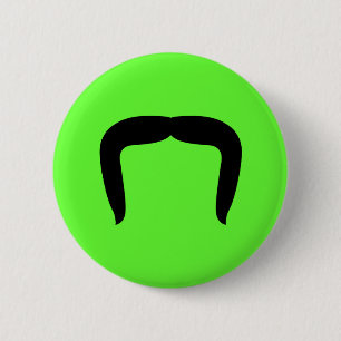 Hoefijzer Mustache Ronde Button 5,7 Cm