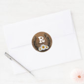 Hoefijzer Naam Initiaal Envelopzegel Ronde Sticker (Envelop)