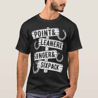 Hoefijzer Pitching Tournament Leaner Sixpack Ringe T-shirt