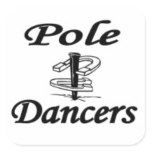 Hoefijzer Pole Dancers Stickers
