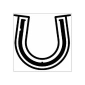 hoefijzer 	rubberstempel (Afrduk)