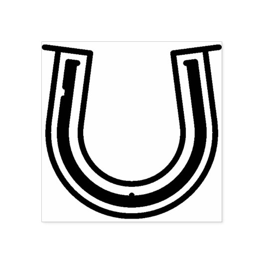 hoefijzer 	rubberstempel (Afrduk)