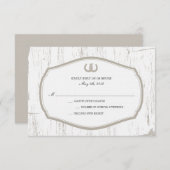 Hoefijzer Rustic Barn Wedding RSVP (Voorkant / Achterkant)