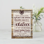 Hoefijzer Rustic Wedding Kaart (Staand voorkant)