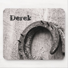 Hoefijzer  Sepia Foto Muismat