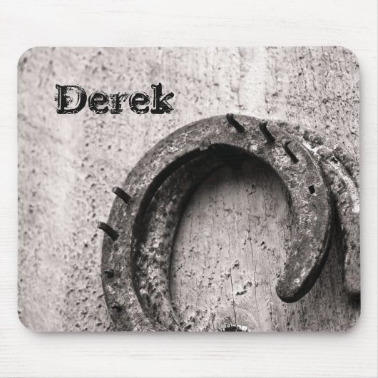 Hoefijzer  Sepia Foto Muismat (Voorkant)