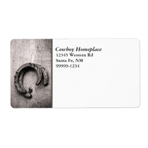 Hoefijzer Sepia Fotografie Verzendlabel