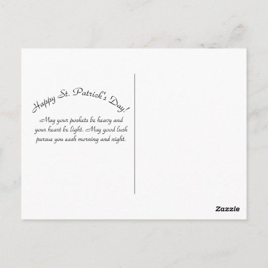 Hoefijzer St. Patrick's Day Briefkaart (Achterkant)