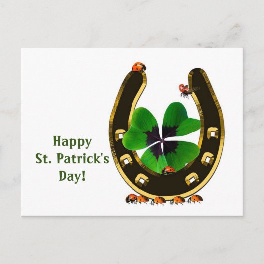 Hoefijzer St. Patrick's Day Briefkaart (Voorkant)