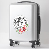 Hoefijzer van Floral Horse sticker (Koffer)