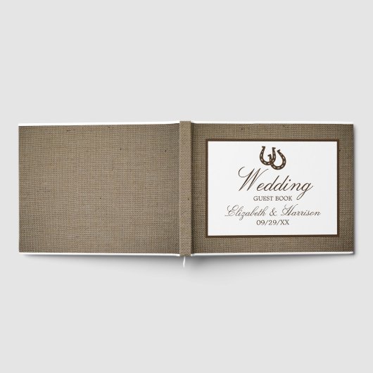 Hoefijzer van het rustige land op de bruiloft gastenboek (Volledig)