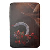 Hoefijzer voor paardenkerst badmat (Voorkant Verticaal)