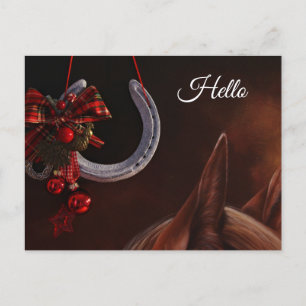 Hoefijzer voor paardenkerst Foto Hallo Briefkaart