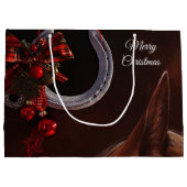 Hoefijzer voor paardenkerst groot cadeauzakje (Achterkant)