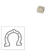 Hoefijzer voor paardenrennen 	rubberstempel (Gestempeld)