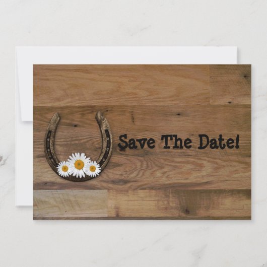 Hoefijzer Wedding opslaan Datum Save The Date (Voorkant)