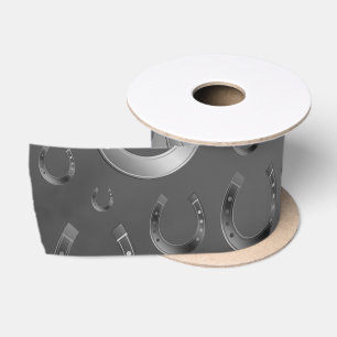hoefijzer, zilver, patroon grijs, geluk, patroon, lint