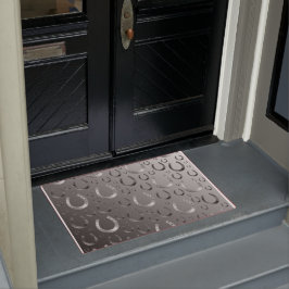 hoefijzer, zilver, patroongrijs, geluk, patroon, deurmat