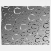 hoefijzer, zilver, patroongrijs, geluk, patroon, g fleece deken (Voorkant (Horizontaal))