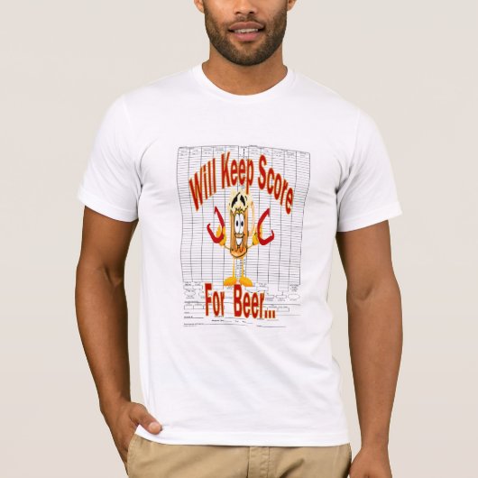 Hoefijzers Basic Bella Canvas ScoreKeeper T-shirt (Voorkant)